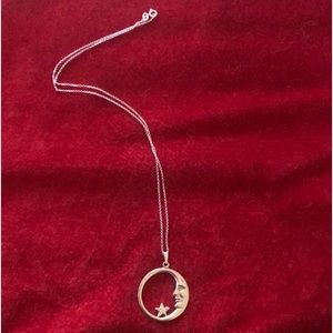 Sterling Silver Crescent Moon Necklace